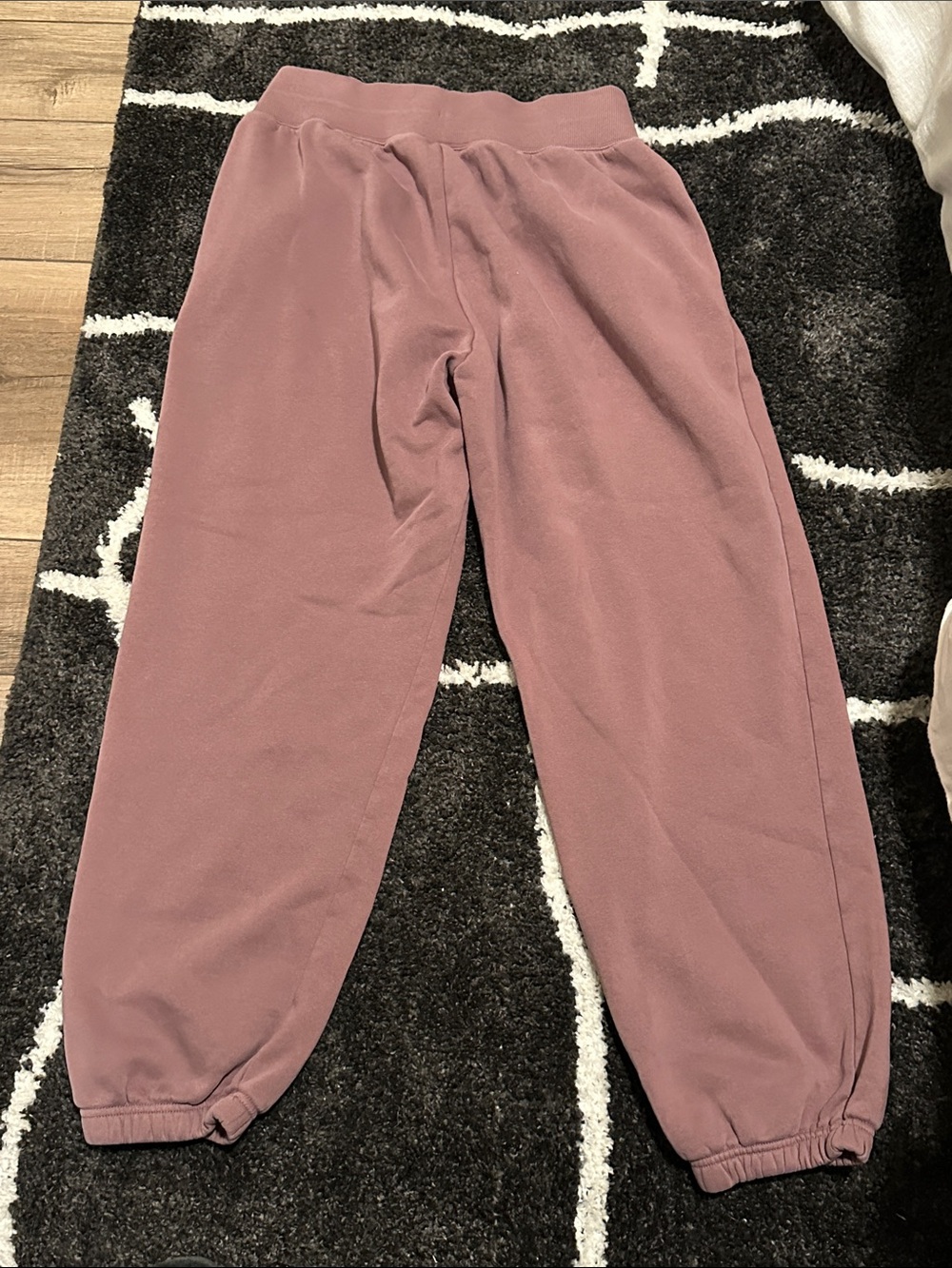 Nike Women's Mauve Pink Fleece Joggers with Black Swoosh in - Picture 3 of 4